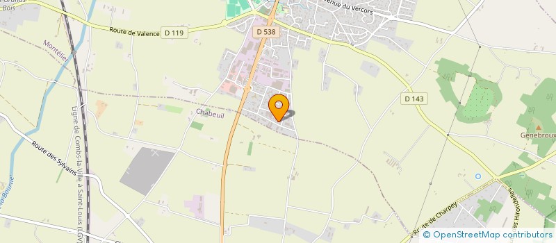 localisation de l'entreprise GARAGE DES TILLEULS D.G.  MONTELIER