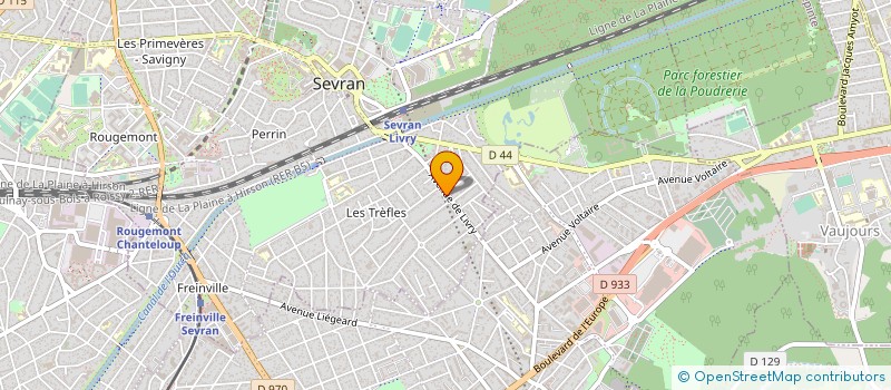localisation de l'entreprise GARAGE DES TREFLES à SEVRAN