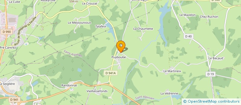 localisation de l'entreprise GARAGE DESREBOULLES SARL à SAINT-ALPINIEN