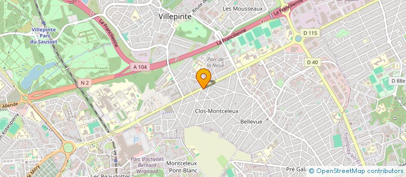 localisation de l'entreprise GARAGE DIDEROT à VILLEPINTE