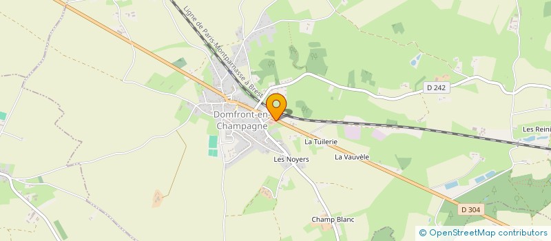 localisation de l'entreprise GARAGE DIDIER BRAULT  DOMFRONT-EN-CHAMPAGNE