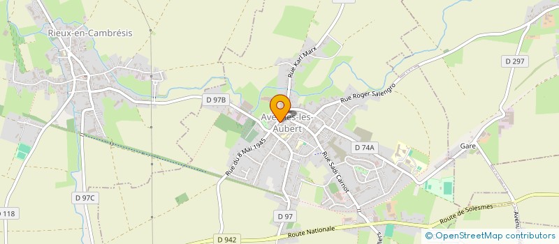 localisation de l'entreprise GARAGE DIDIER RUELLE ET FILS  AVESNES-LES-AUBERT