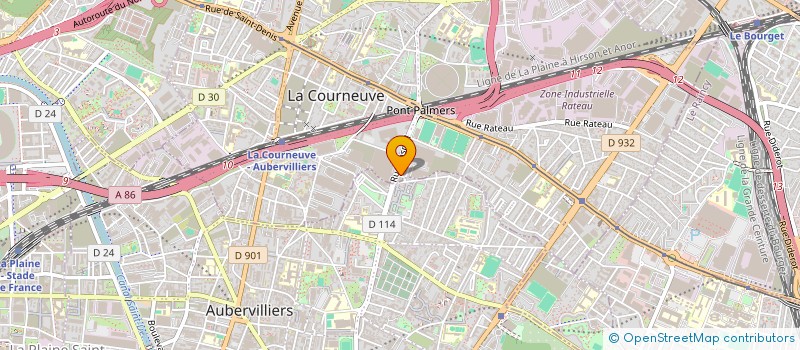 localisation de l'entreprise GARAGE DJ HYBRIDE à LA COURNEUVE