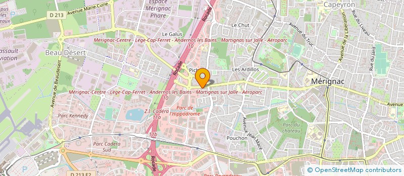 localisation de l'entreprise GARAGE DROUILHET à MERIGNAC
