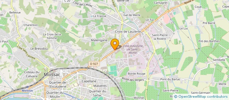 localisation de l'entreprise GARAGE DU BARTHAC à MOISSAC
