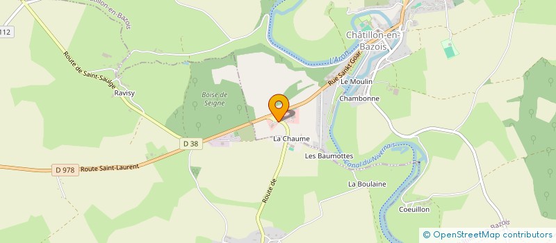 localisation de l'entreprise GARAGE DU BAZOIS à CHATILLON-EN-BAZOIS