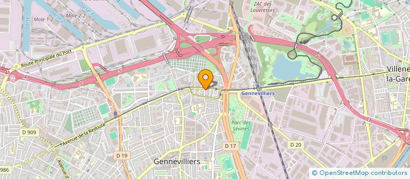 localisation de l'entreprise GARAGE DU BOURNAIRE  GENNEVILLIERS