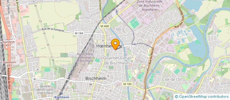 localisation de l'entreprise GARAGE DU CANAL  HNHEIM