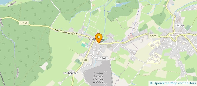 localisation de l'entreprise GARAGE DU CENTRE à GLAGEON