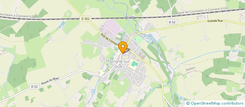 localisation de l'entreprise GARAGE DU CENTRE  THORIGNE-SUR-DUE