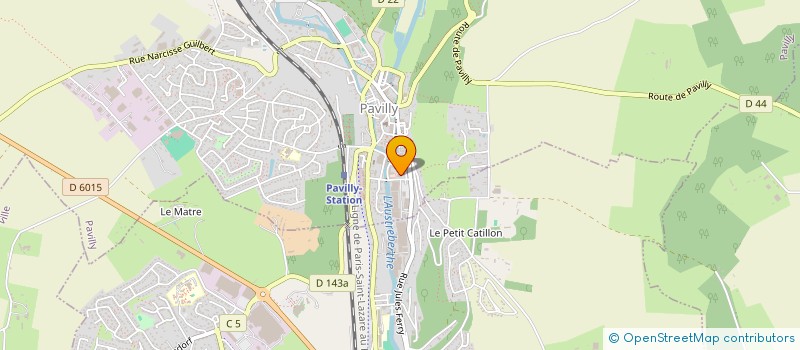 localisation de l'entreprise GARAGE DU CENTRE  PAVILLY