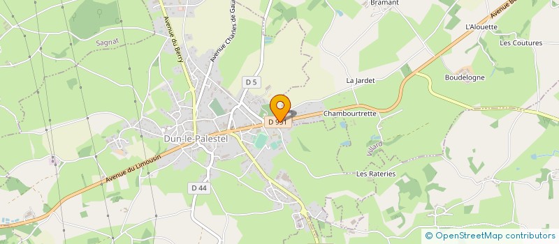 localisation de l'entreprise GARAGE DU CENTRE à DUN-LE-PALESTEL