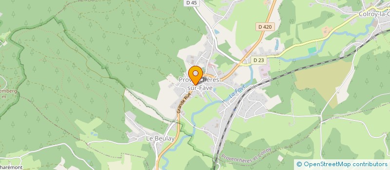 localisation de l'entreprise GARAGE DU CENTRE SARL à PROVENCHERES-ET-COLROY