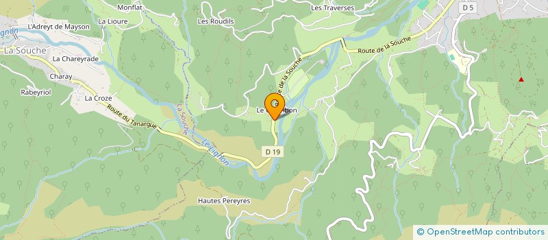 localisation de l'entreprise GARAGE DU CHAMBON  JAUJAC