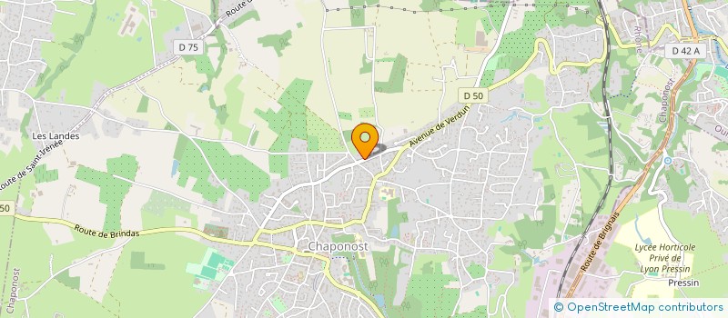 localisation de l'entreprise GARAGE DU CHATEAU  CHAPONOST