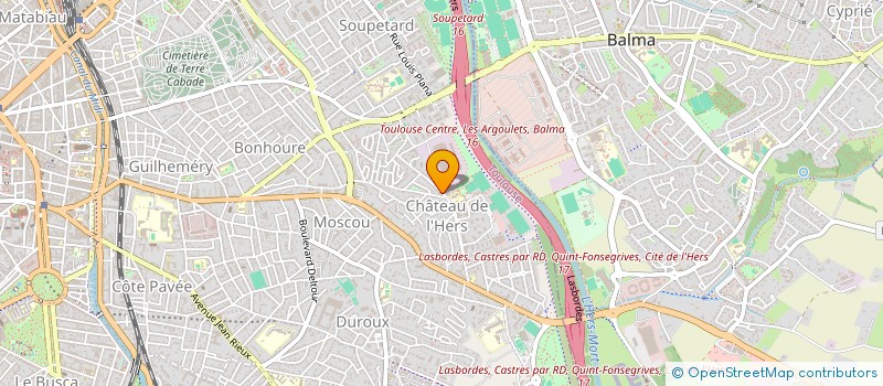 localisation de l'entreprise GARAGE DU CHATEAU DE L'HERS à TOULOUSE