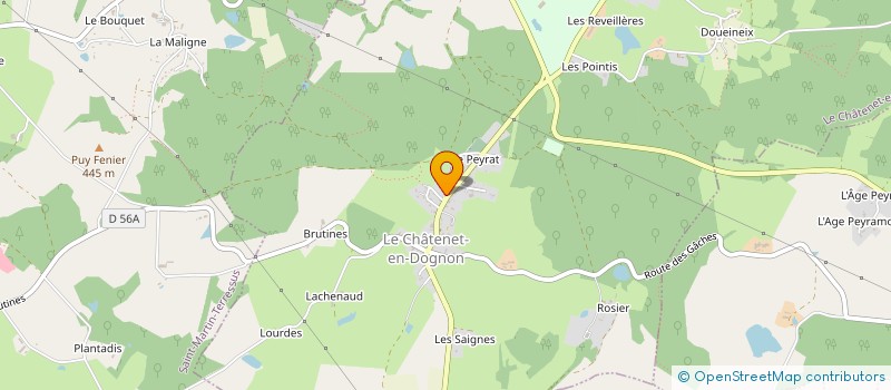 localisation de l'entreprise GARAGE DU CHATENET EN DOGNON à LE CHATENET-EN-DOGNON