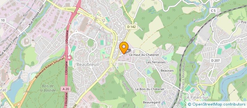 localisation de l'entreprise GARAGE DU CHATENET SARL à LE PALAIS-SUR-VIENNE