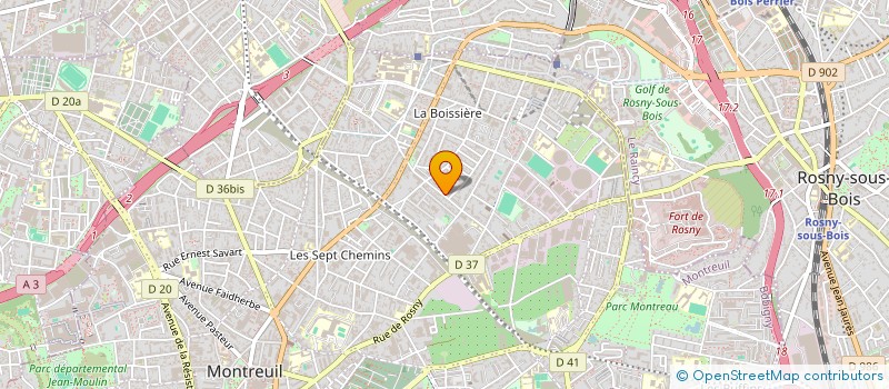 localisation de l'entreprise GARAGE DU CHEMIN à MONTREUIL