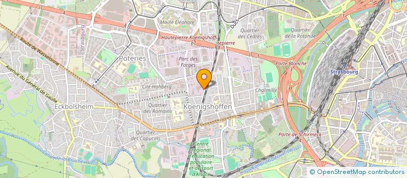 localisation de l'entreprise GARAGE DU CHEMIN DE FER à STRASBOURG