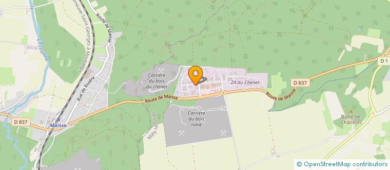 localisation de l'entreprise GARAGE DU CHENET  MILLY-LA-FORET