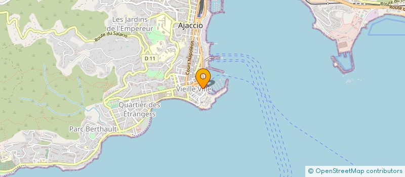 localisation de l'entreprise GARAGE DU COURS à AJACCIO