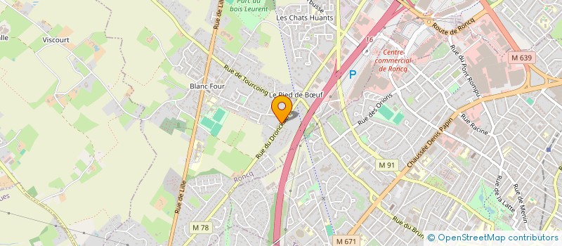 localisation de l'entreprise GARAGE DU DRONCKAERT à RONCQ