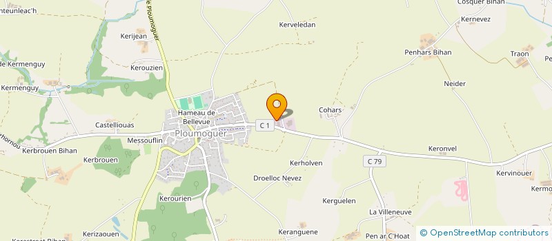 localisation de l'entreprise GARAGE DU FROMVEUR  PLOUMOGUER