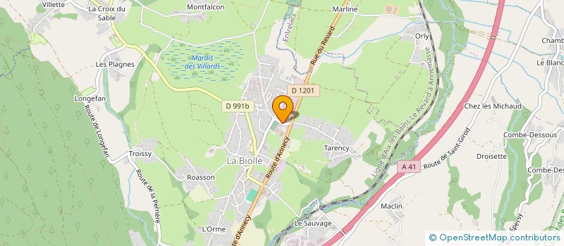 localisation de l'entreprise GARAGE DU GLATEY  LA BIOLLE