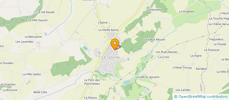 localisation de l'entreprise GARAGE DU GOURAY  LE MENE