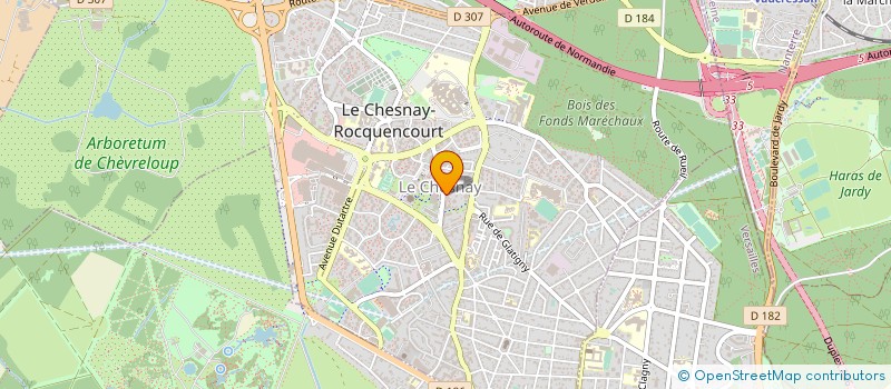 localisation de l'entreprise GARAGE DU GYMNASE  LE CHESNAY-ROCQUENCOURT