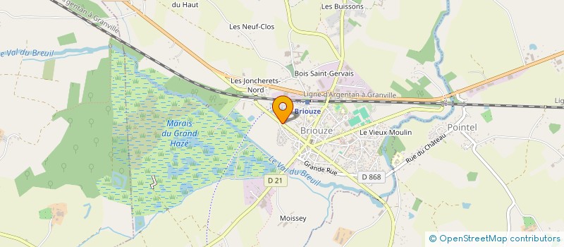 localisation de l'entreprise GARAGE DU HAZE BRIOUZE à BRIOUZE