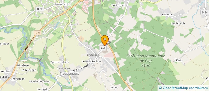 localisation de l'entreprise GARAGE DU LEFF à LANVOLLON