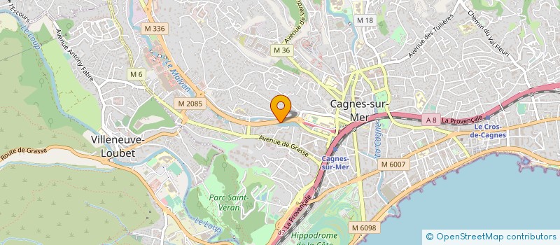 localisation de l'entreprise GARAGE DU MALVAN à CAGNES-SUR-MER