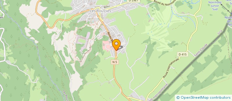 localisation de l'entreprise GARAGE DU MASSIF  LES ROUSSES