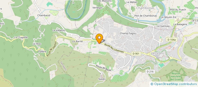 localisation de l'entreprise GARAGE DU MIDI  LES VANS