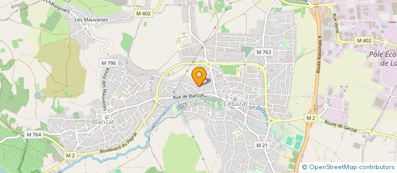 localisation de l'entreprise GARAGE DU MONTELY  CEBAZAT