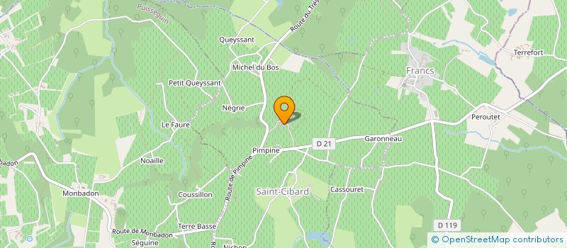 localisation de l'entreprise GARAGE DU MOULIN  SAINT-CIBARD