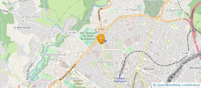 localisation de l'entreprise GARAGE DU PARC à LIMOGES