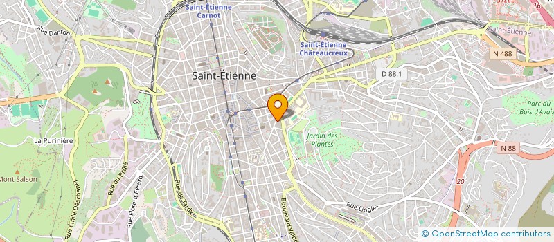 localisation de l'entreprise GARAGE DU PARC ETS PALLANDRE ET FILS  SAINT-ETIENNE