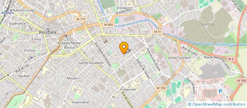localisation de l'entreprise GARAGE DU PILE à ROUBAIX