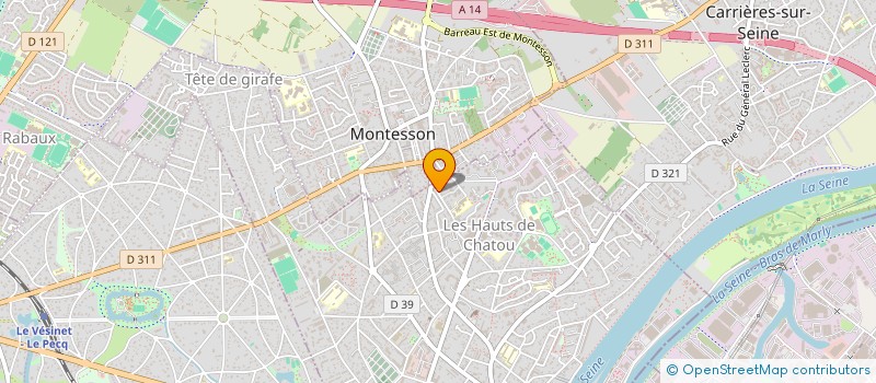 localisation de l'entreprise GARAGE DU PLATEAU à CHATOU