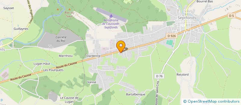 localisation de l'entreprise GARAGE DU PLATEAU  SEPTFONDS