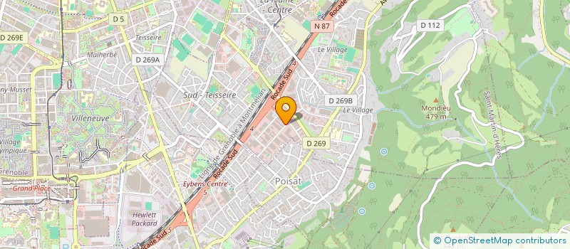 localisation de l'entreprise GARAGE DU PRE BLANCHET  SAINT-MARTIN-D'HERES