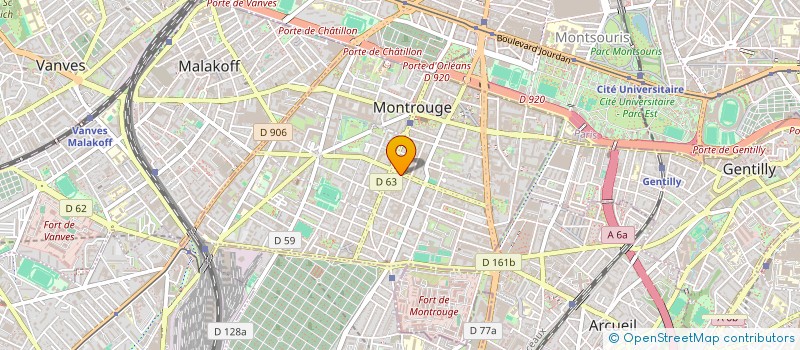 localisation de l'entreprise GARAGE DU PROGRES  MONTROUGE