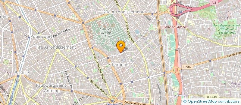 localisation de l'entreprise GARAGE DU RETRAIT  PARIS