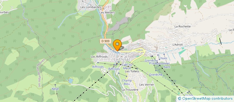 localisation de l'entreprise GARAGE DU ROCHER à LA CLUSAZ