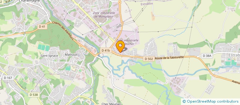 localisation de l'entreprise GARAGE DU ROCHER  ESTRABLIN