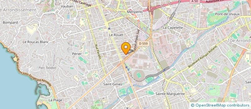 localisation de l'entreprise GARAGE DU ROND POINT  MARSEILLE