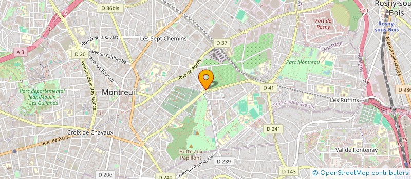 localisation de l'entreprise GARAGE DU ROND-POINT à MONTREUIL